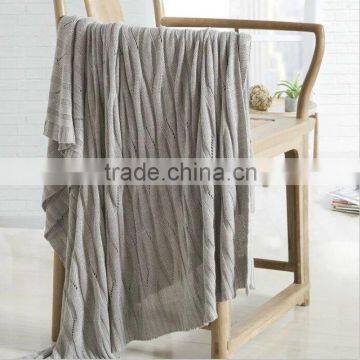 High Quality Super Soft Bamboo Fiber Knitted Blanket / Throw Blanket photo-3