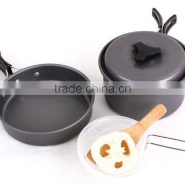 Hot 8pcs/set Outdoor Camping Cookware Portable Cooking Picnic Bowl Pot Pan Set FE5#