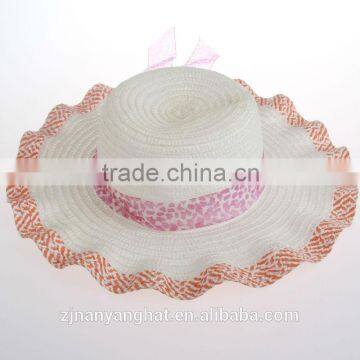 fancy bowknot ribbon scallop hat paper hat