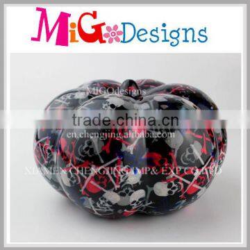 Pumpkin Incense Burner Ceramics Craft Wholesale Skull Pattern