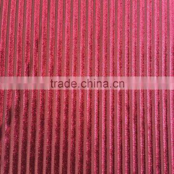 2016 new design stripe velvet fabric
