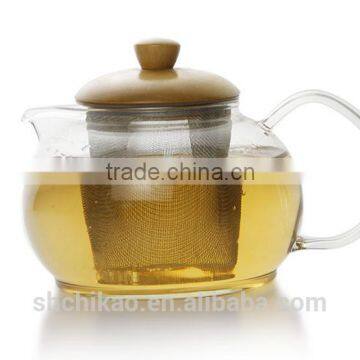 glass teapot with strainer