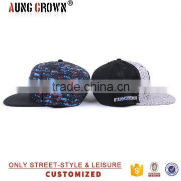 Korean Style Floral Digital Print Snapback Caps photo-4