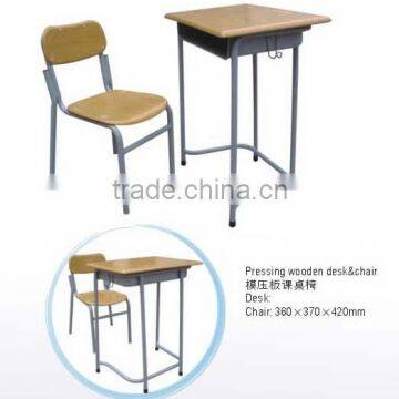 2015 pressing wooden student desk & chair School table & chair A-168