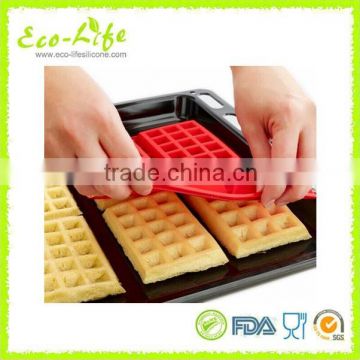 Silicone Waffle Cookie Mold Breakfast Cake Biscuit Baking Pan Kitchen Bakeware