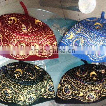 Price from factory 100% wool muslim caps for men