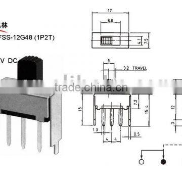 Slide Switch FSS-12G48 (dip slide switch , miniature slide switch, mini slide switch)