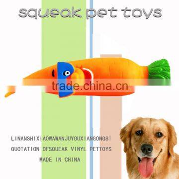 2014 plastic carrot toy/vinyl toys carrot/vegetable dog toys