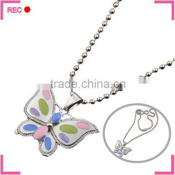 Fancy ladies necklaces design butterfly pendant, for women latest model fashion necklace