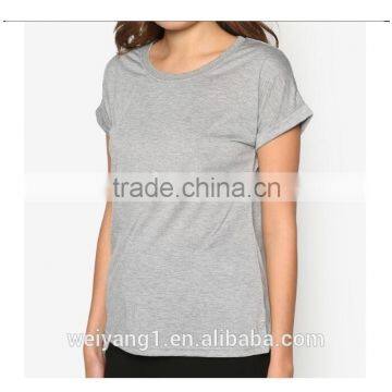 Short Sleeve Tee-PACK Basic Color Polyblend Women Blank Shirts photo-2