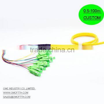 China supplier SC SM 12 cords bundle fan-out pigtail