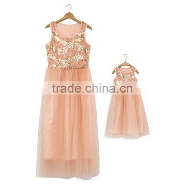 Wholesale Maxi Mommy and me Dresses Girls Dress Names With Pictures Chiffon Women and Daughter Dresses