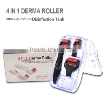 2015 new arrival 4 in1 interchangeable derma roller with manufacture price