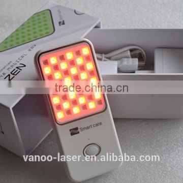 Mini Ultrasonic Red/Green Led Pdt Skin Rejuvenation Lights Therapy Facial Beauty Machine Led Facial Light Therapy