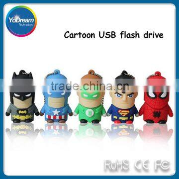 Hot Sale Cartoon Pendrive Super Heros 8GB 16GB 32GB 64GB Flash Memory USB Pen drive