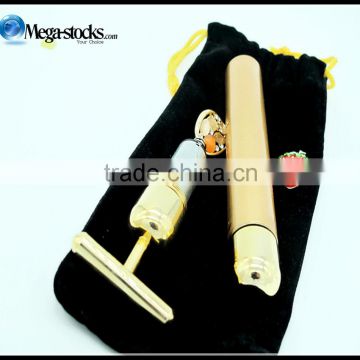 Beauty Bar 24K Golden Anti-Aging PULSE SKIN CARE Gold Facial Roller Massager