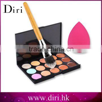 Wholesale 3pcs foundation brush with palette and sponge