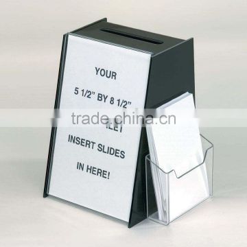 black acrylic ballot box/suggestion box