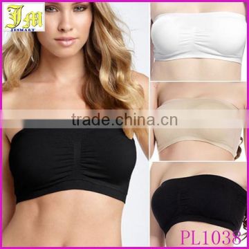 3pcs/set Fashion Ladies Women Comfort Strapless Sport Bandeau Crop Top Bra Boob Tubes S-XXL