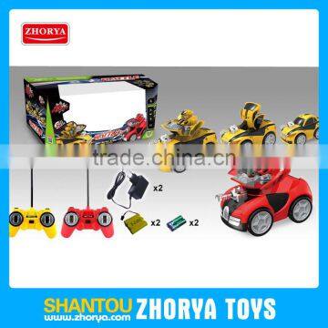 New item 2 pcs RC car transformation car Versus Mode cars RC transformation fighting cars