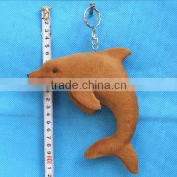 animal shape keychain plush dolphin stuff toy