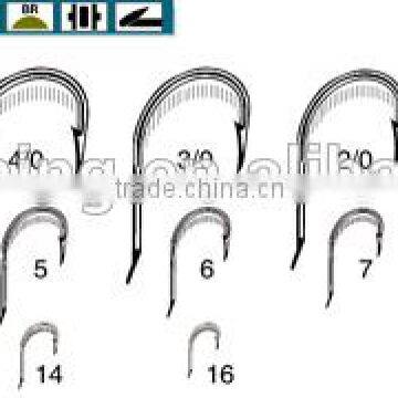 Wholesale high carbon steel worm fishing hooks, fauctless