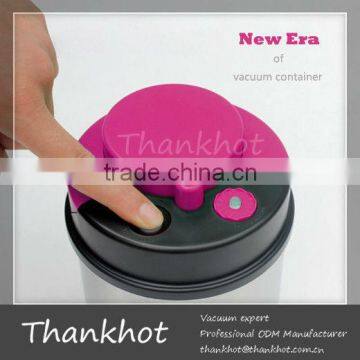 Purple kitchen canister set, vacuum sealed,FDA/EU approved, Stainless steel body, ABS,silicon gel Lid