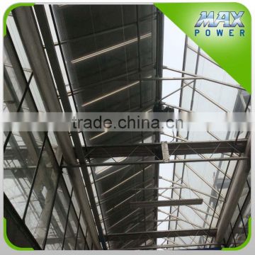 Greenhouse steel rack and pinion / ventilating system