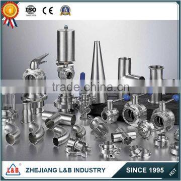 stainless steel clamp, butterfly valve and pipe fitting