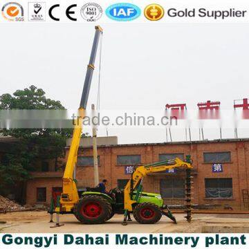 Tractor Mounded Crane With Drilling Rig Well Working in Kenya photo-4
