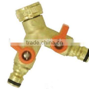 brass hose connector,2 way hose connector, Y connectcor contril valve garden accessories