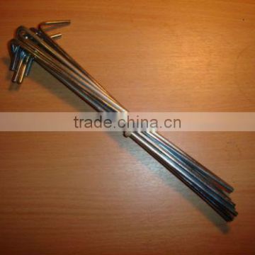 Steel tent peg