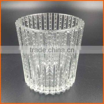 Wholesale Clear Decorated Glass Candle Container photo-2
