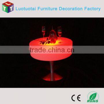 Illuminated 16 Colour Change Remote Control Round High Top Led Table photo-3