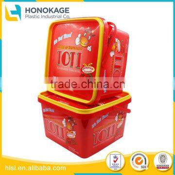 Wholesale Microwave Plastic Food Container with IML Printing, Plastic Cup Disposable Red Tub