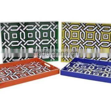 High quality best selling Acrylic lacquered serving Rectangle Tray from Vietnam