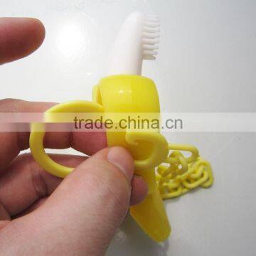 100% Eco-Friendly Silicone Baby Training Toothbrush/Baby Banana Bendable Training Toothbrush for Infant photo-6