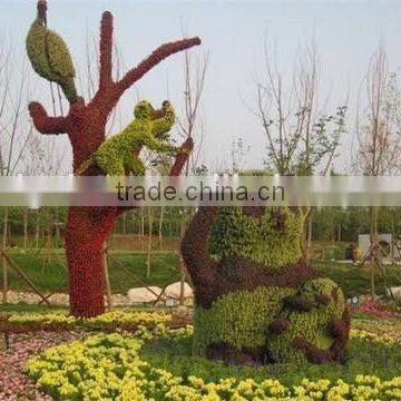 Fake Grass Animal Manufacture High Color Fastness UV/water Proof Artificial Grass Topiary photo-3