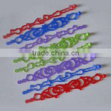 More designs Hollow silicone bracelet