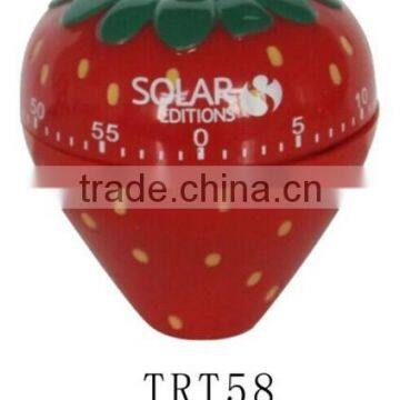 Plastic Strawberry Shape Mechanical Kitchen Timer/Countdown Timer