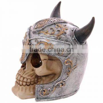 Halloween Props Ox Horn Skeleton Resin Skull Knight photo-3