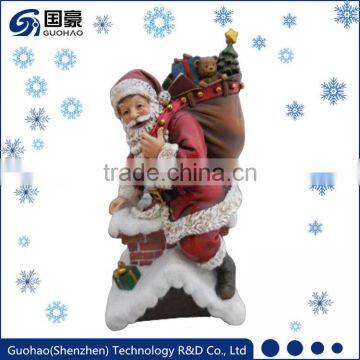 Santa Clause Vintage, Santa Climbing figurine, Santa Climbing Statue