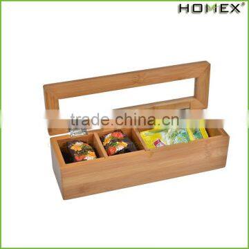 Kitchenware Bamboo Box With Lid For Sundries,Bamboo Tea Storage Box/Homex_Factory photo-2