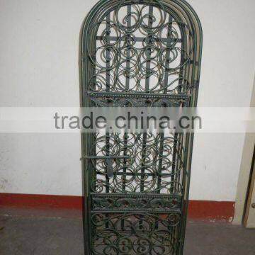 wrought iron wine rack