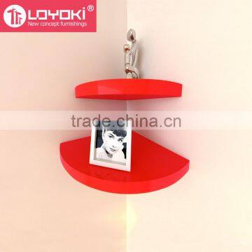 Eco-friendly Wood Corner Shelf Set of 3 Pieces Home Decoration DIY Wall Floating Shelf photo-4