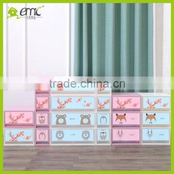 Emc Plastic Drawer for Living Room, 3 Tier Plastic Drawer With Different Sizes photo-3