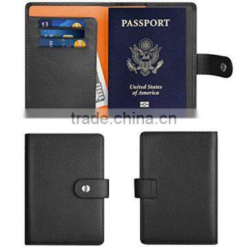 Travel RFID Blocking Custom Leather Passport Holder photo-6