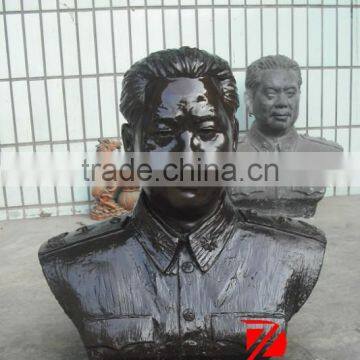 Metal modern bust statue famous man sculpture