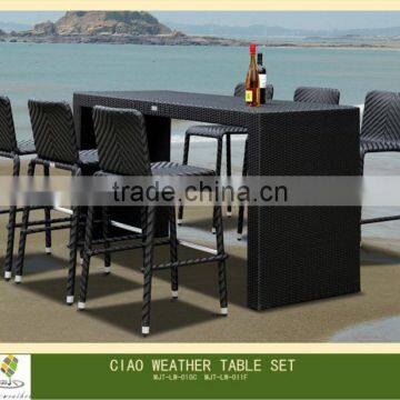 elegant mocca rattan coffee shop tables and chairs