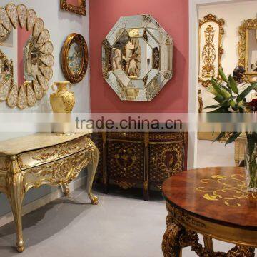 Factory Hot Sale Polyresin Glass Top Table/center Table/round Table photo-4